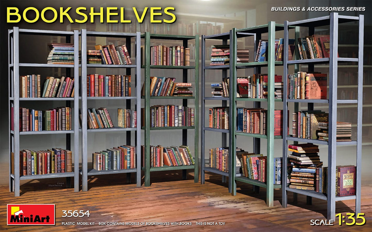 MiniArt 1/35 Bookshelves Plastic Model Kit