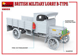 MiniArt 1/35 British Military Lorry B-Type Plastic model Kit [39003]