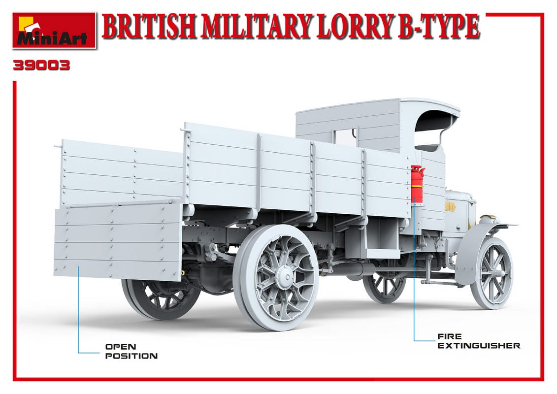 MiniArt 1/35 British Military Lorry B-Type Plastic model Kit [39003]
