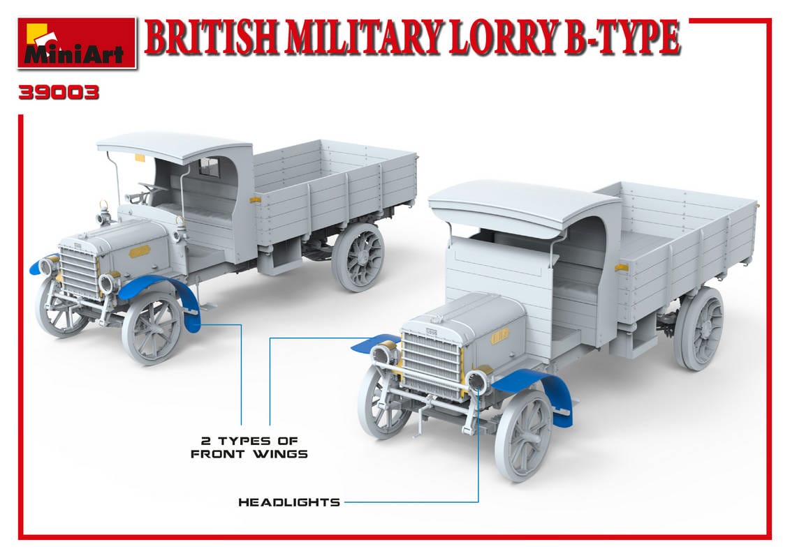 MiniArt 1/35 British Military Lorry B-Type Plastic model Kit [39003]
