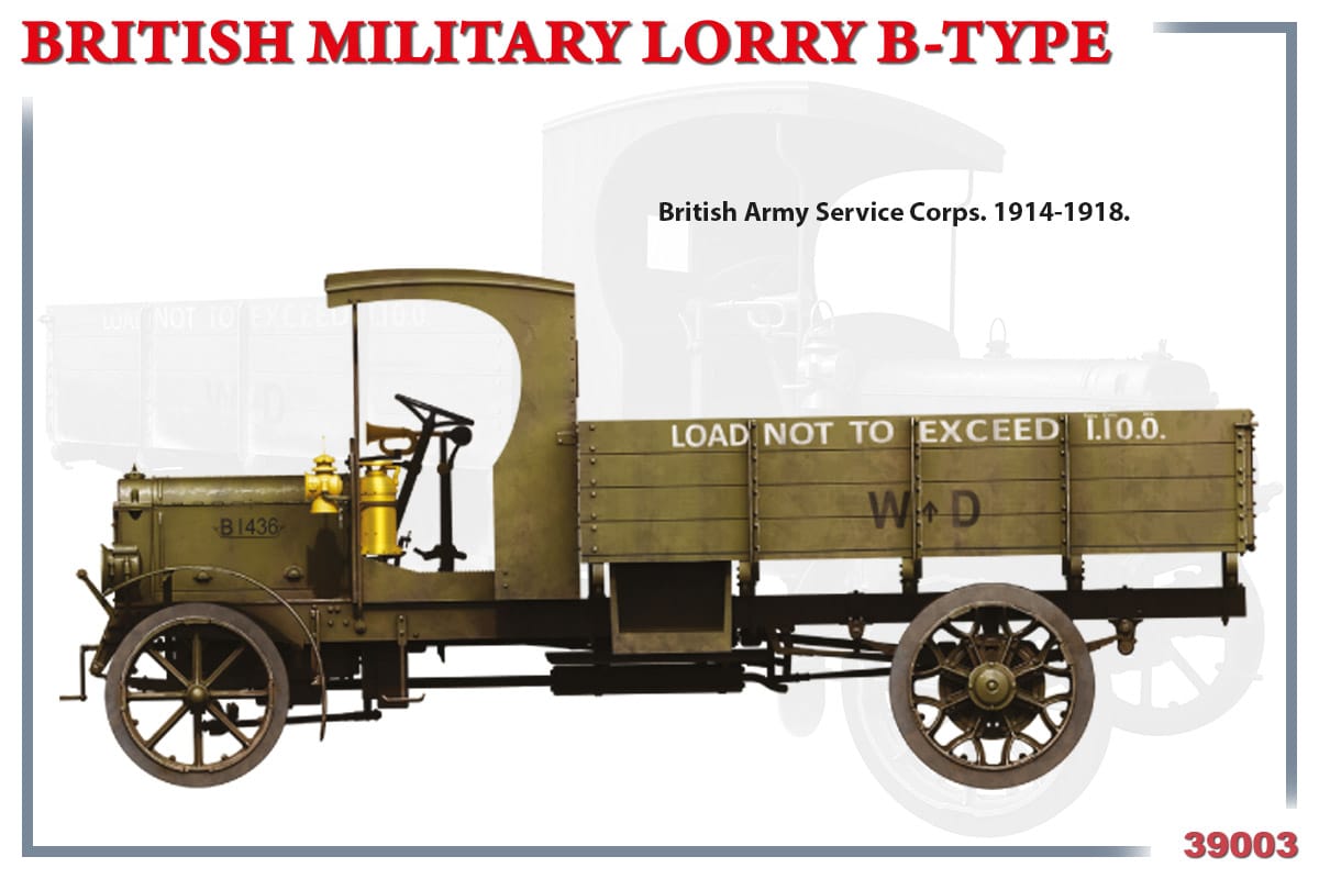 MiniArt 1/35 British Military Lorry B-Type Plastic model Kit [39003]
