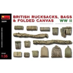 MiniArt 1/35 British Rucksacks, Bags & Folded Canvas WWII – MA35599