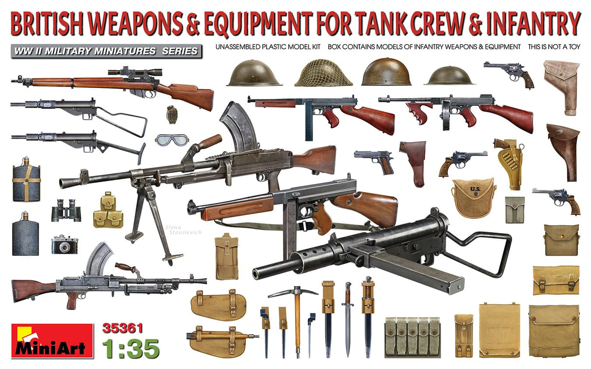 MiniArt 1/35 British Weapons & Equipment for Tank Crew & Infantry – MA35361
