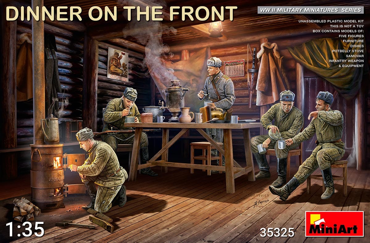MiniArt 1/35 Dinner on the Front Plastic Model Kit [35325]