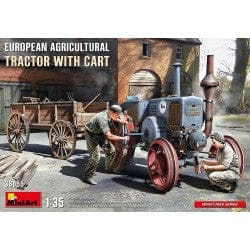 MiniArt 1/35 European Agricultural Tractor with Cart – MA38055