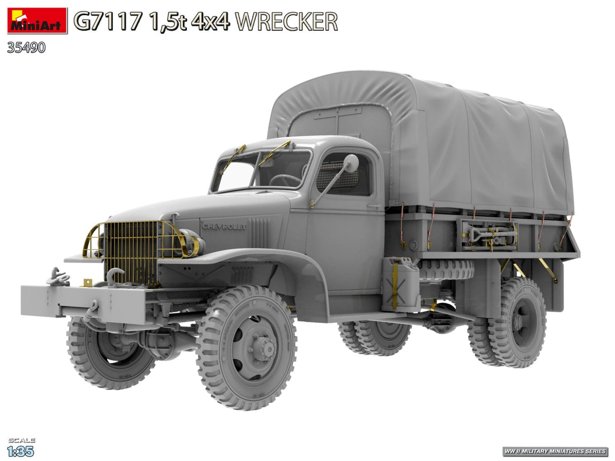MiniArt 1/35 G7117 1.5t 4x4 Wrecker Plastic Model Kit