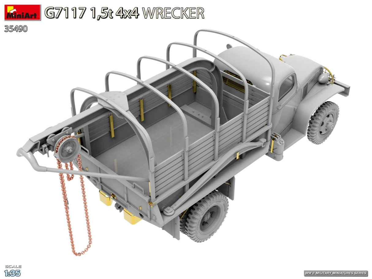 MiniArt 1/35 G7117 1.5t 4x4 Wrecker Plastic Model Kit