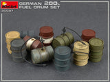 Miniart 1/35 German 200L Fuel Drums Plastic Model Kit [35597]