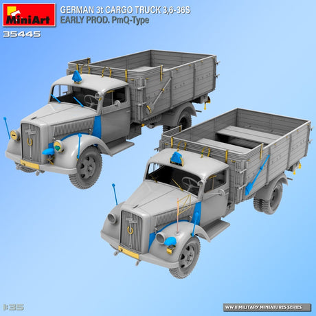 MiniArt 35445 German 3t Cargo Truck early PmQ front box render