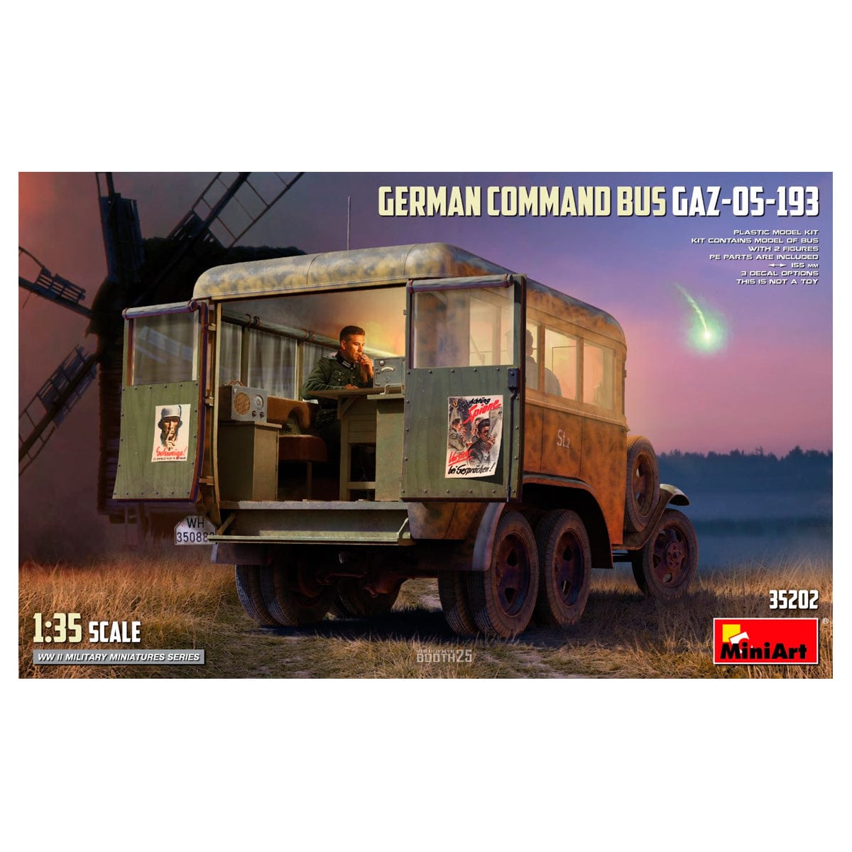 MiniArt 1/35 German Command Bus GAZ-05-193 – MA35202
