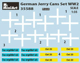 Miniart 1/35 German Jerry Cans Set WW2 Plastic Model Kit [35588]
