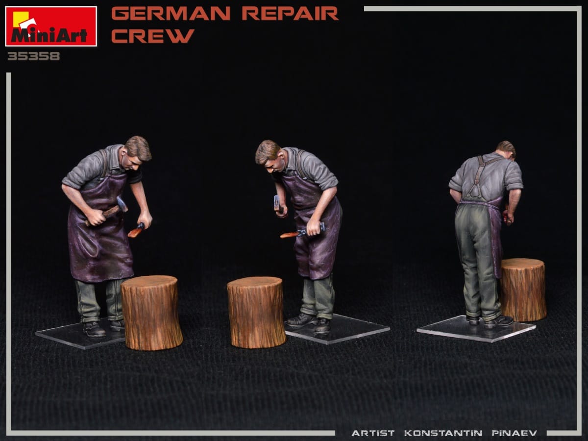 MiniArt 1/35 German Repair Crew Plastic Model Kit