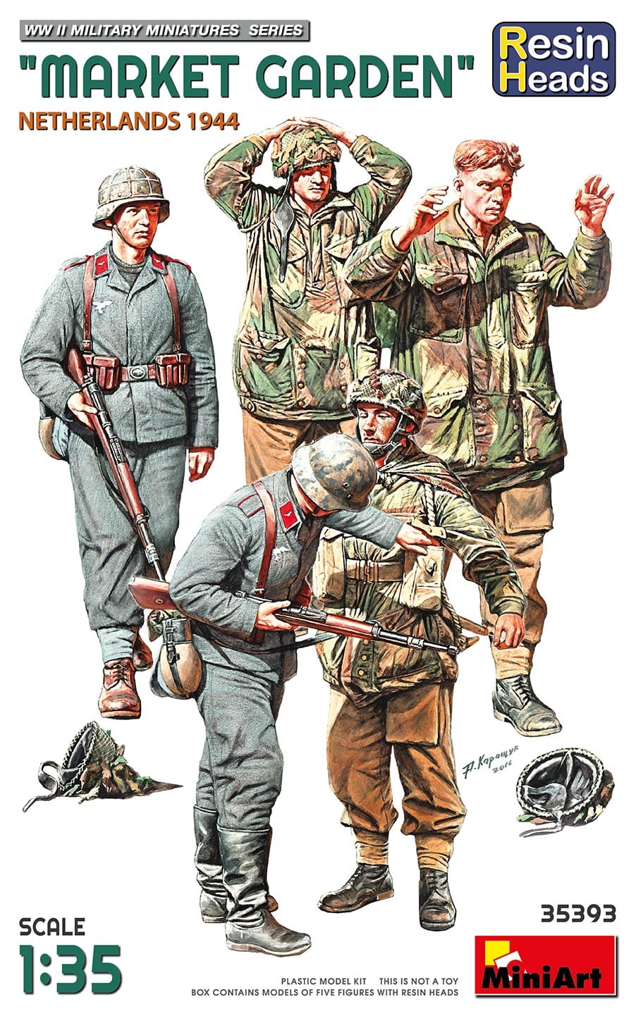 MiniArt 1/35 Market Garden (Netherlands 1944) Resin Heads Plastic Model Kit