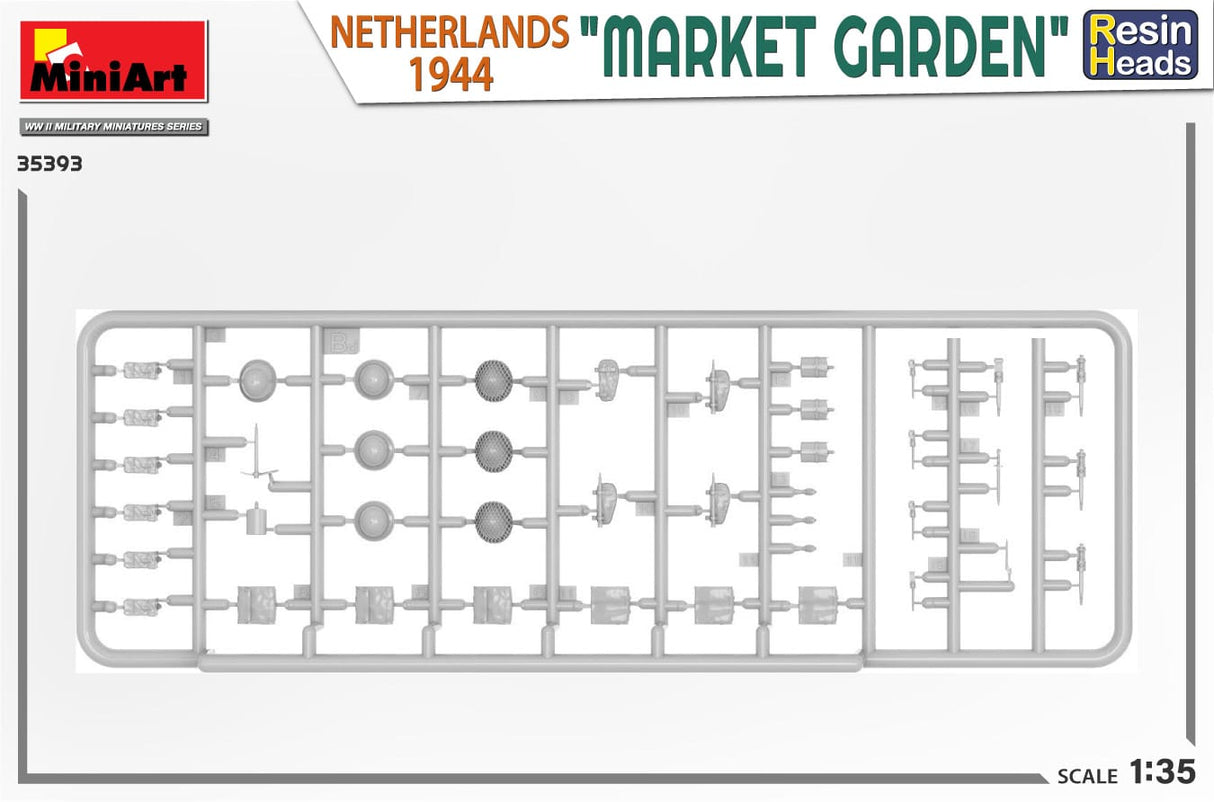 MiniArt 1/35 Market Garden (Netherlands 1944) Resin Heads Plastic Model Kit