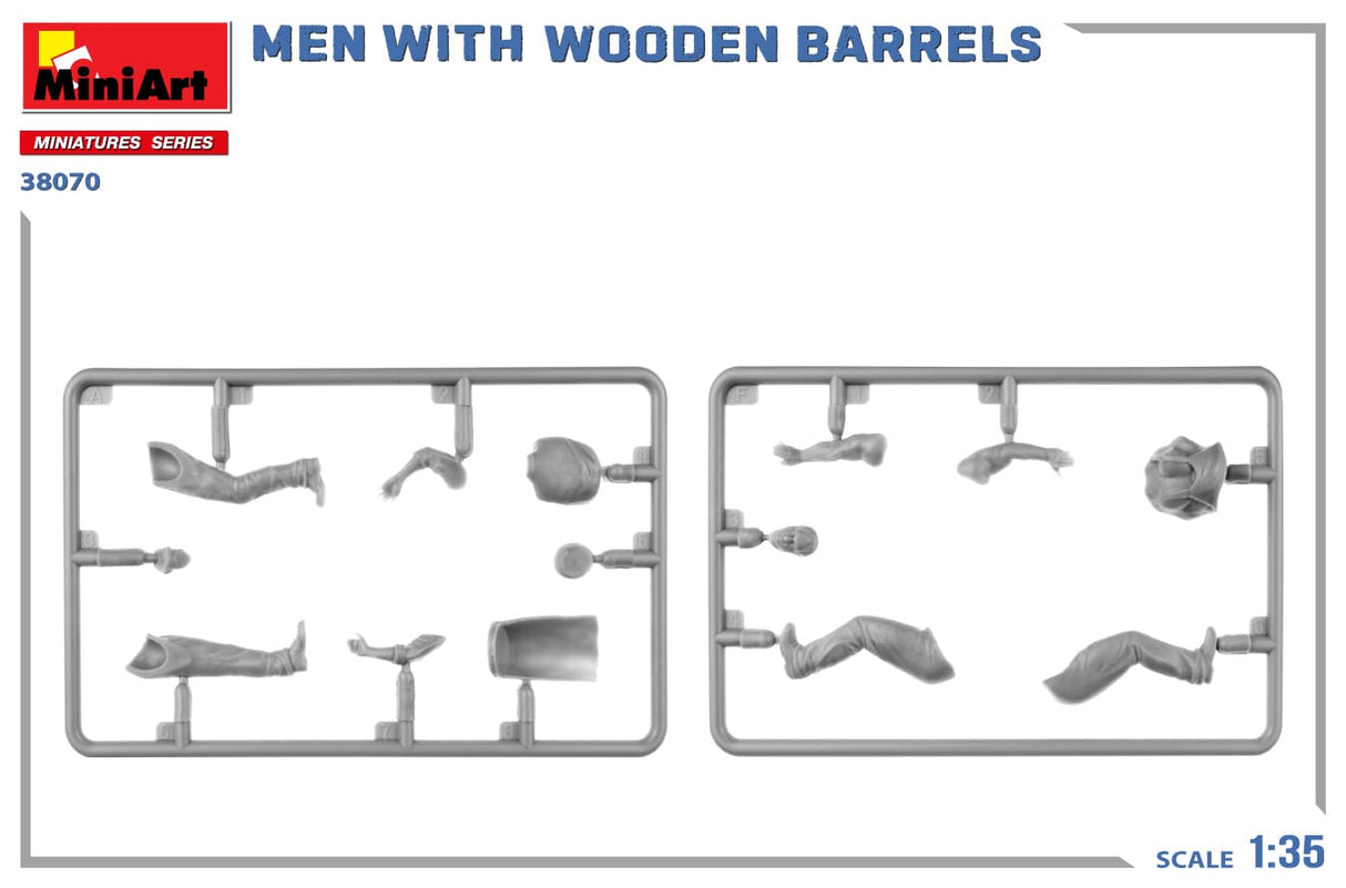 MiniArt 1/35 Men with Wooden Barrels Plastic Model Kit