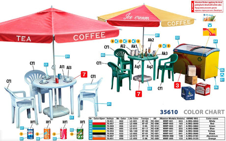 Miniart 1/35 Modern Street Cafe Plastic Model Kit [35610]