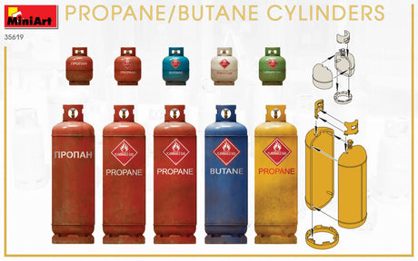 MiniArt 1/35 Propane/Butane Cylinders Plastic Model Kit