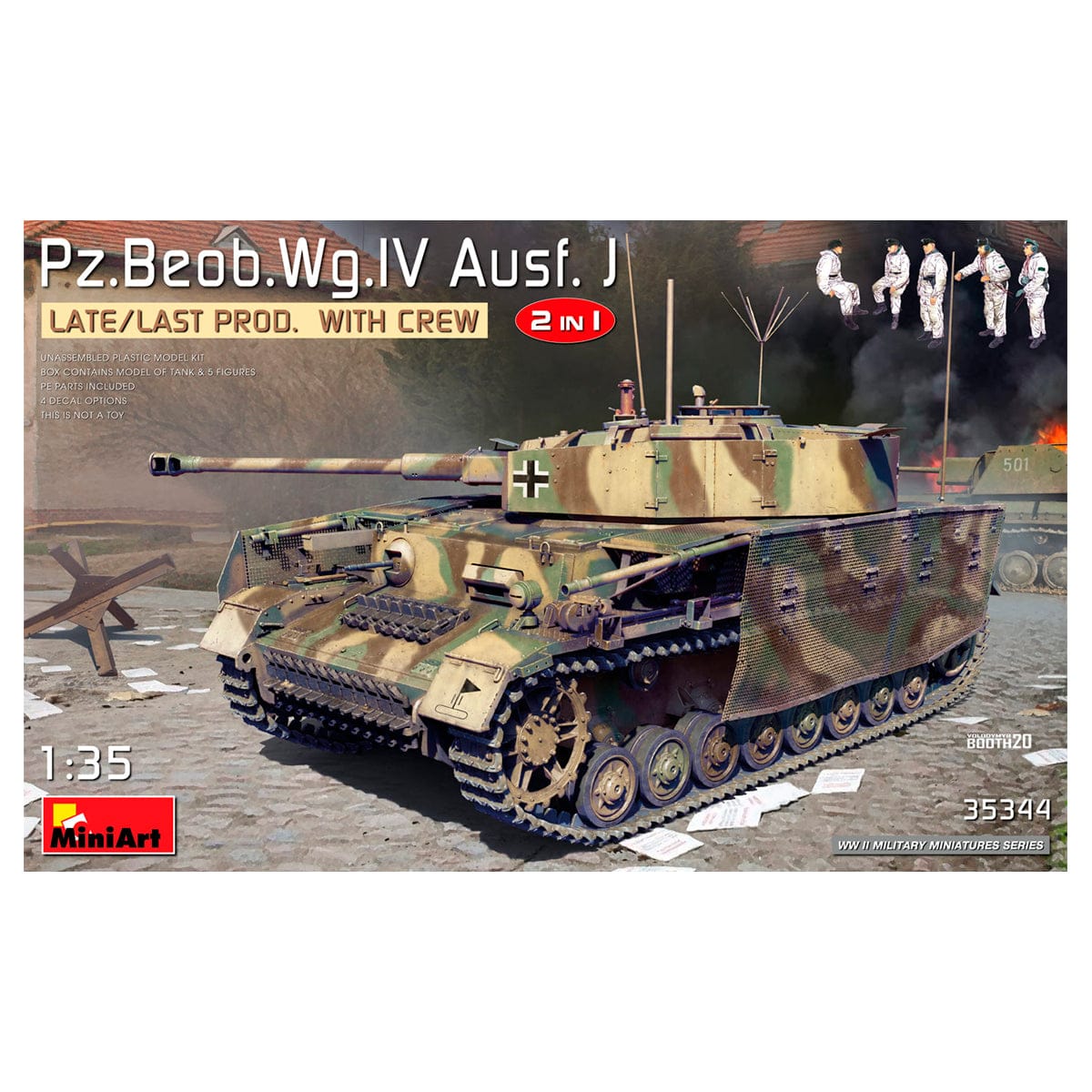 MiniArt 1/35 Pz.Beob.Wg.IV Ausf. J Late/Last Prod. 2 in 1 with Crew – MA35344