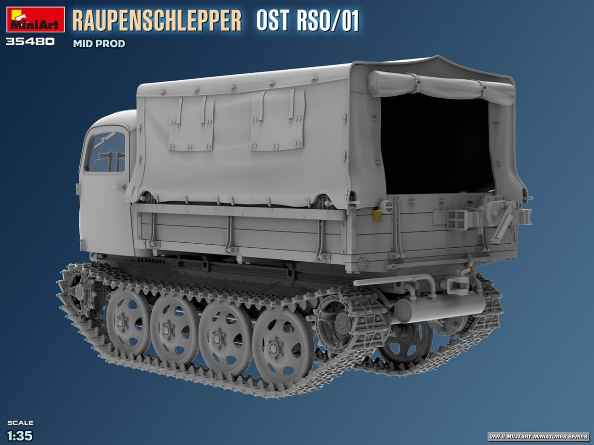 MiniArt 1/35 Raupenschlepper Ost RSO/01. Mid Prod Plastic Model Kit