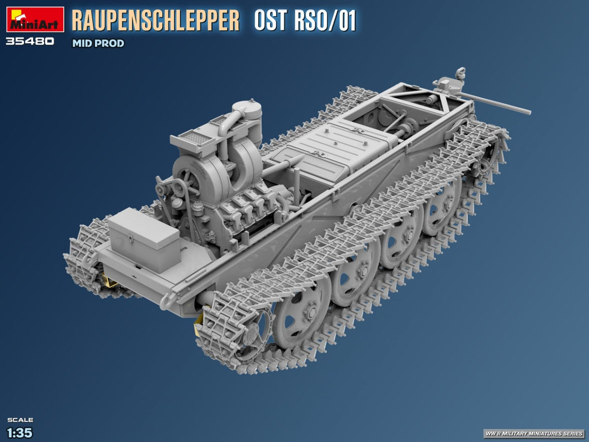 MiniArt 1/35 Raupenschlepper Ost RSO/01. Mid Prod Plastic Model Kit