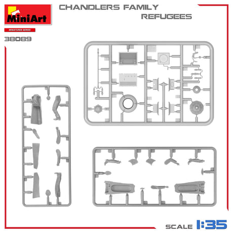 MiniArt 1/35 Refugees. Chandlers Family Plastic Model Kit