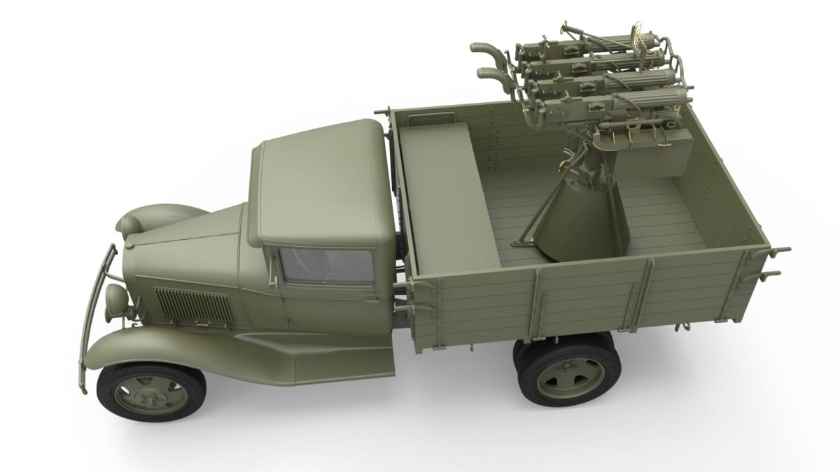 Miniart 1/35 Soviet 1,5 t Truck w/ M-4 Maxim AA Machine Gun [35186]