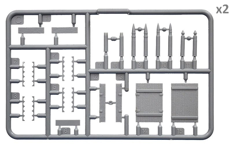Miniart 1/35 Soviet Ammo Boxes With Shells Plastic Model Kit [35261]