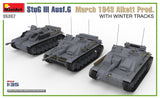 MiniArt 1/35 StuG III Ausf. G March 1943 Alkett Prod w/Winter Tracks. Interior Kit Plastic Model Kit