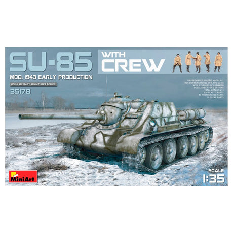MiniArt 1/35 SU-85 Mod. 1943 Early Production with Crew – MA35178