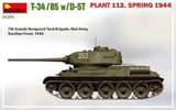 MiniArt 1/35 T-34-85 w/D-5T. Plant 112. Spring 1944 Plastic Model Kit