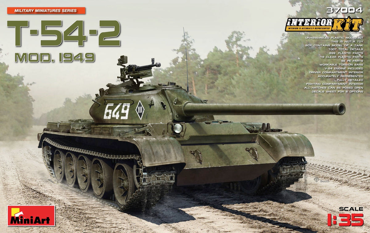 MiniArt 37004 T-54-2 Model 1949 Soviet Medium Tank Interior Kit front box art