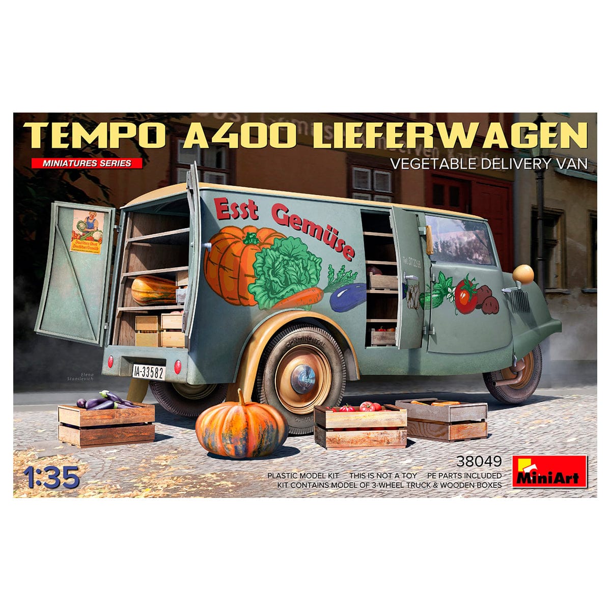 MiniArt 1/35 Tempo A400 Lieferwagen Vegetable Delivery Van – MA38049