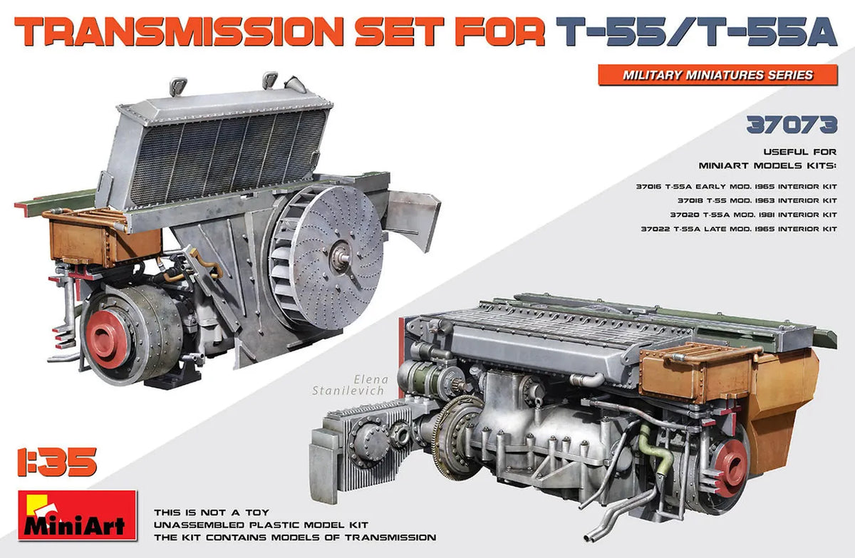 MiniArt 37073 T-55/T-55A Transmission Set front box