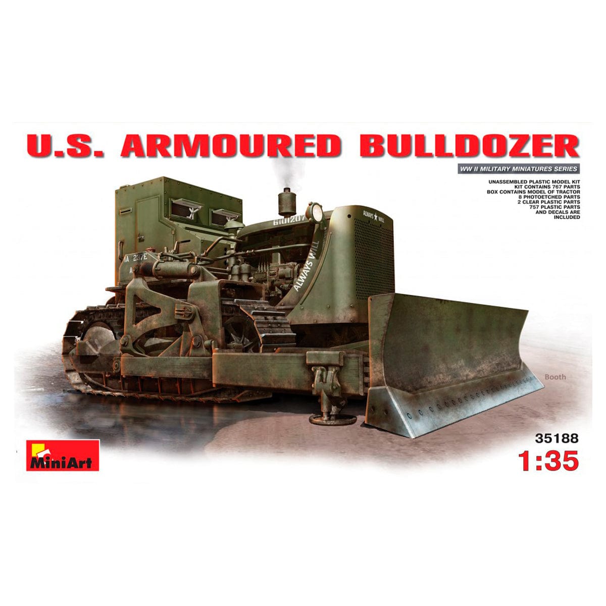 MiniArt 1/35 U.S. Armoured Bulldozer – MA35188