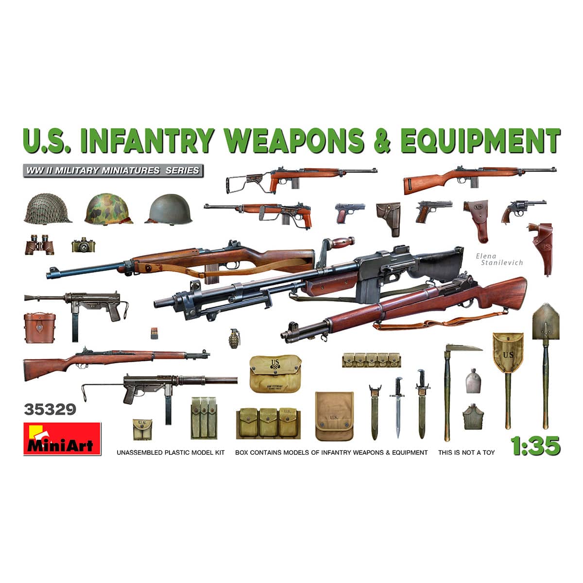 MiniArt 1/35 U.S. Infantry Weapons & Equipment – MA35329