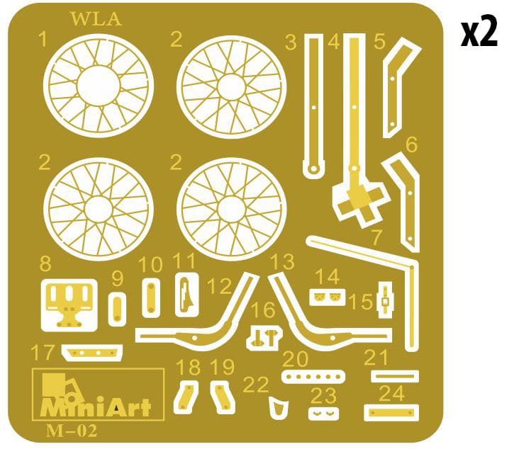 MiniArt 1/35 U.S. Soldiers w/ WLA Motorcycles Plastic Model Kit