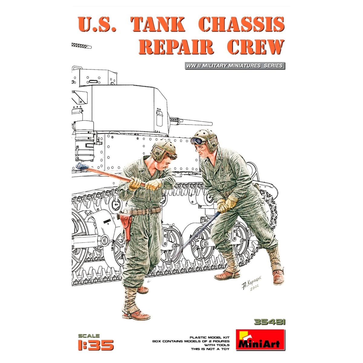 MiniArt 1/35 U.S. Tank Chassis Repair Crew – MA35481