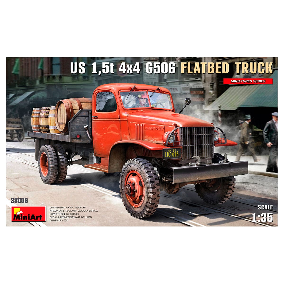 MiniArt 1/35 US 1.5t 4x4 G506 Flatbed Truck – MA38056