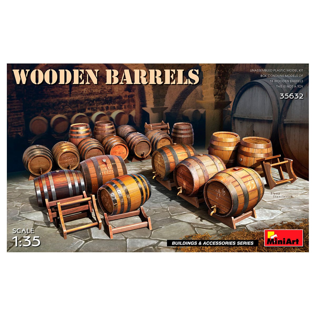 MiniArt 1/35 Wooden Barrels – MA35632