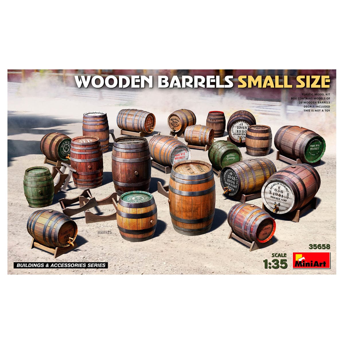 MiniArt 1/35 Wooden Barrels Small Size – MA35658