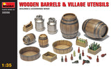 Miniart 1/35 Wooden Barrels & Village Utensils Plastic Model Kit [35550]