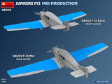 MiniArt 1/48 Junkers F13. Mid Prod. German. Polish. Swiss Service Plastic Model Kit