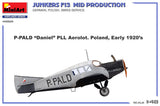 MiniArt 1/48 Junkers F13. Mid Prod. German. Polish. Swiss Service Plastic Model Kit