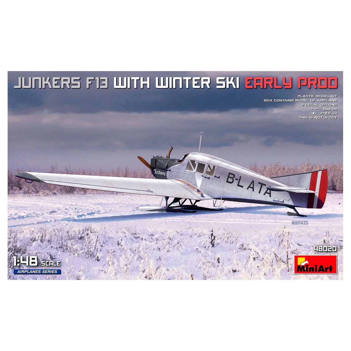 MiniArt 1/48 Junkers F13 with Winter Ski Early Production – MA48020