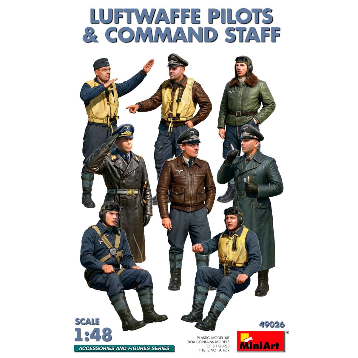 MiniArt 1/48 Luftwaffe Pilots and Command Staff – MA49026