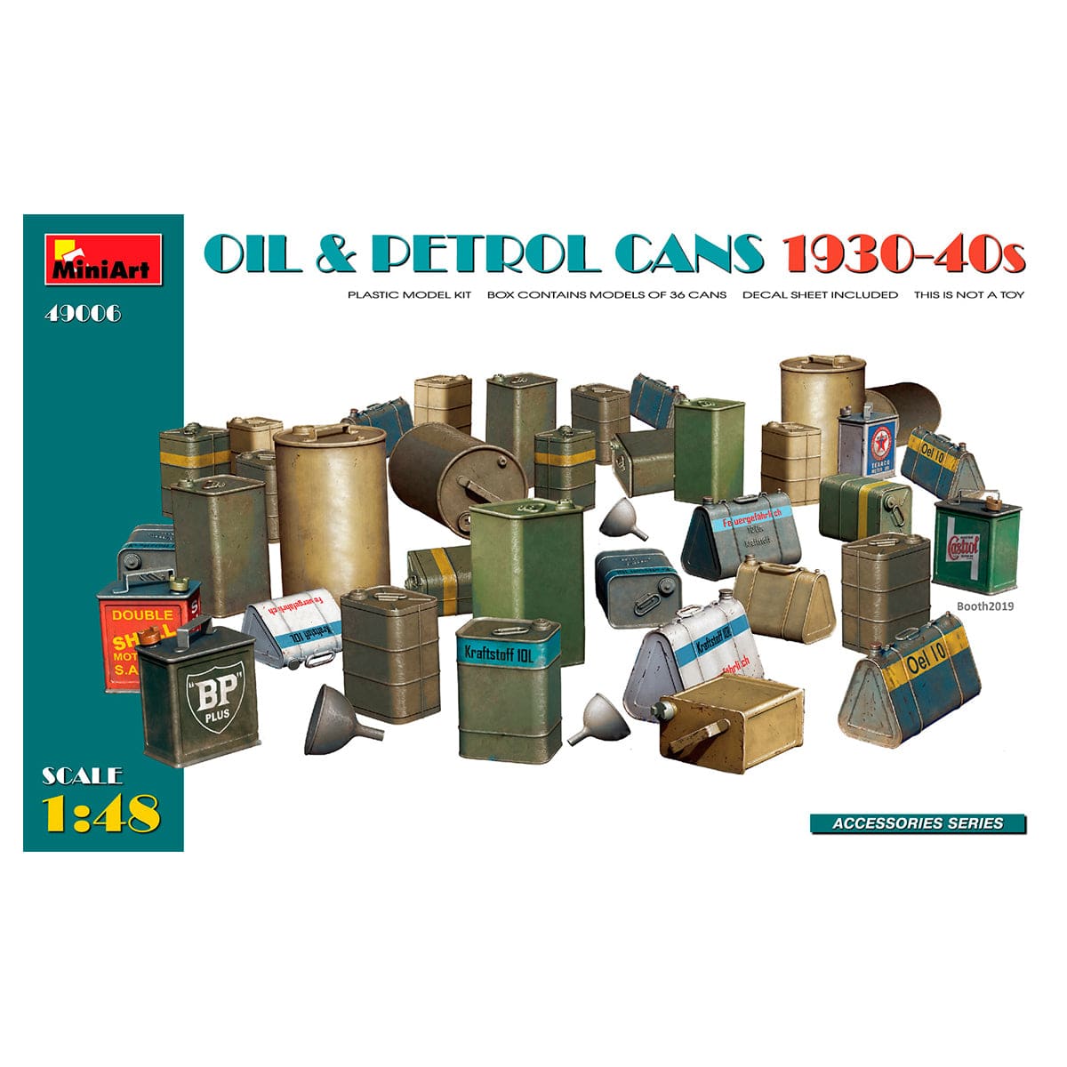 MiniArt 1/48 Oil & Petrol Cans 1930-40s – MA49006