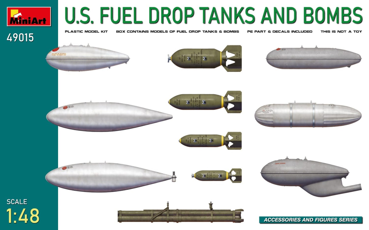 MiniArt 1/48 U.S. Fuel Drop Tanks and Bombs – MA49015
