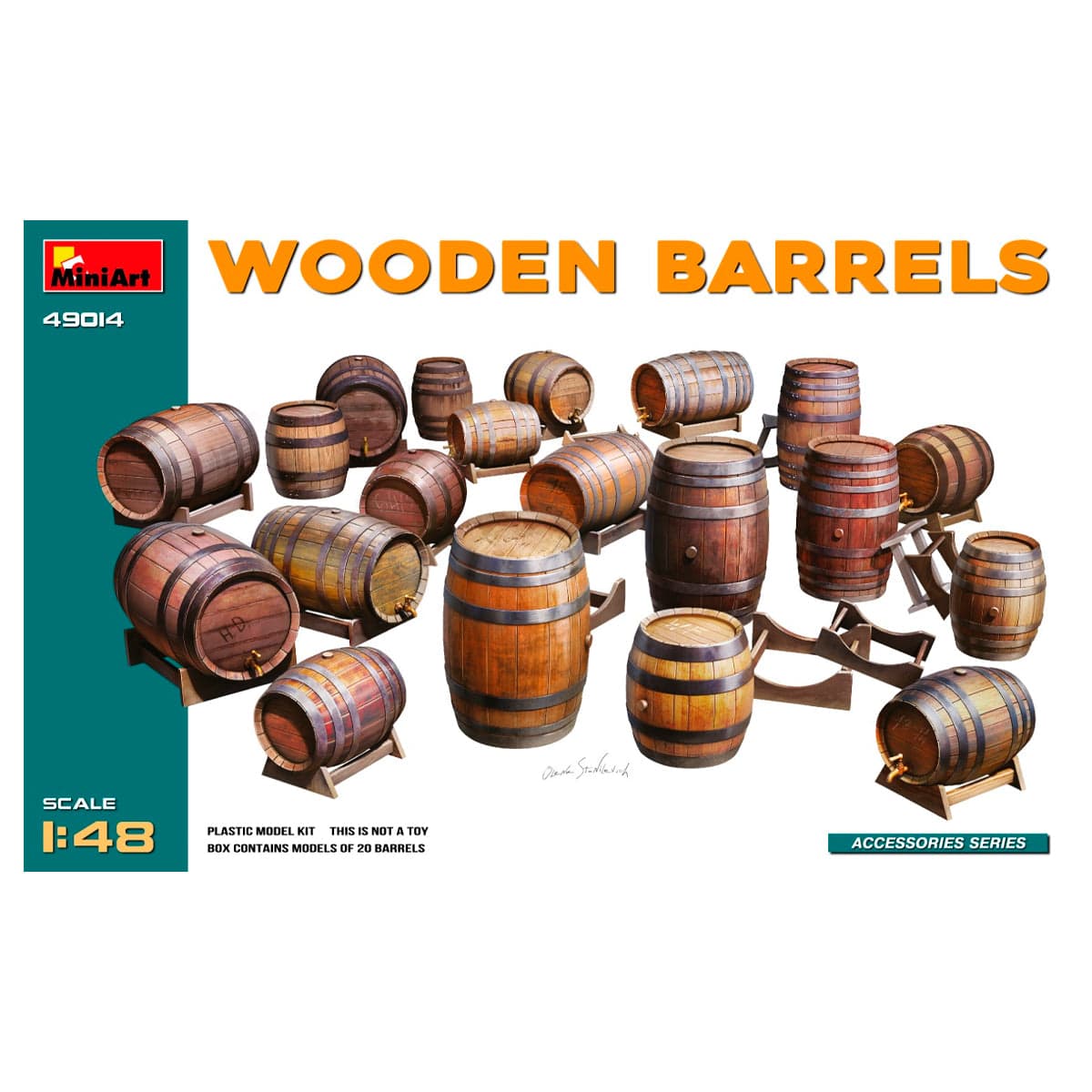 MiniArt 1/48 Wooden Barrels – MA49014