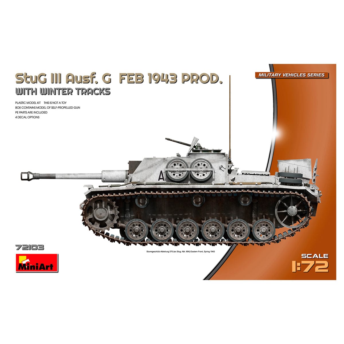 MiniArt 1/72 StuG III Ausf. G Feb 1943 Production with Winter Tracks – MA72103