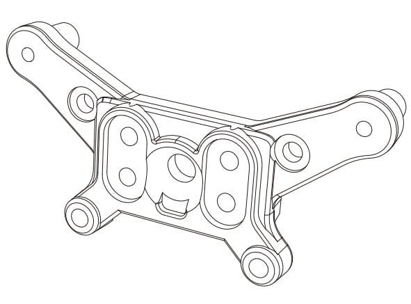MJX 14170B Front Shock Tower